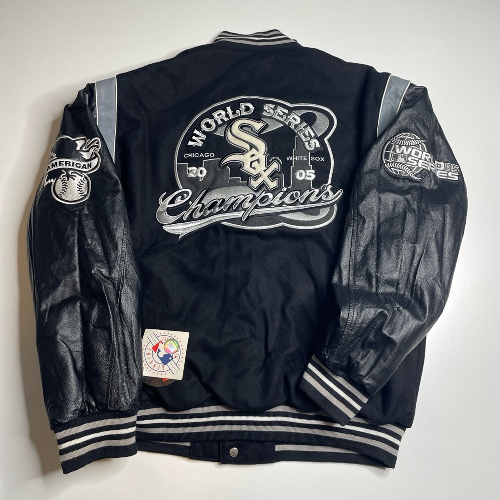 NWT Vintage Jeff Hamilton Worldseries MLB Chicago White Sox 2005 Varsity Jacket
